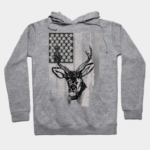 American Flag Hunting Deer Hoodie by S-Log